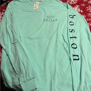 Men's Aqua Long Sleeve Shirt